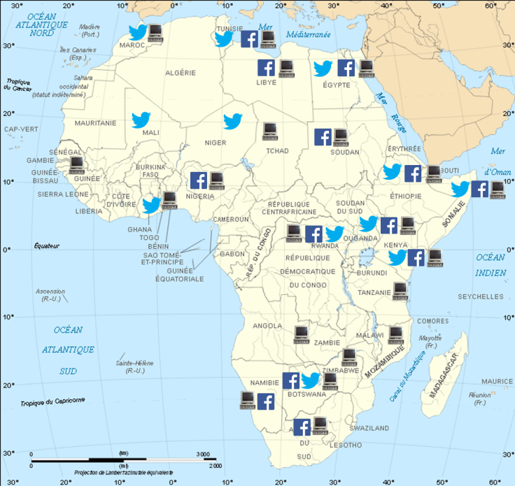 website twitter and face in africa
